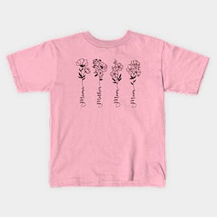 Mom Wildflowers Mother's Day Kids T-Shirt